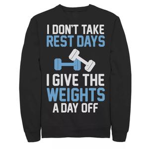 Мужской флисовый пуловер с рисунком «I Don’t Take Rest Days I Give The Weights A Day Off» Licensed Character