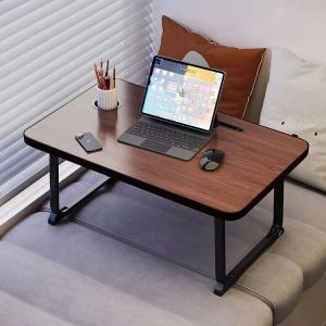 Стол для ноутбука Zhuobo CZ07 70x50 см, складной, прикроватный, с держателем для карт и чашки, цвет Walnut