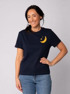 Футболка wat? Apparel T-Shirt Moon & Stars, темно-синий