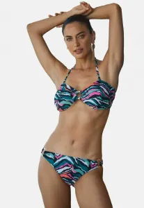 Бикини топ с кольцевыми деталями Love & Roses, Green Zebra Print