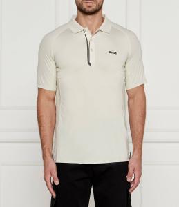 Поло BOSS GREEN Slim Fit, экрю