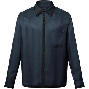 LOUIS VUITTON Мужская рубашка морского синего цвета Marine Blue