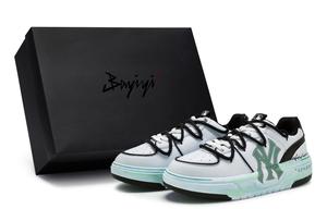 Кроссовки MLB Chunky Liner Skateboarding Shoes Unisex Low-top Black, синий/черный