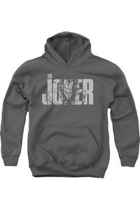 Батмен Джокер надпись на сером худи для подростков Gildan, Charcoal