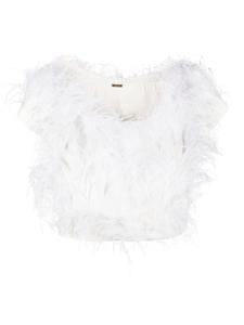 Топ Sosha с перьями Cult Gaia, белый