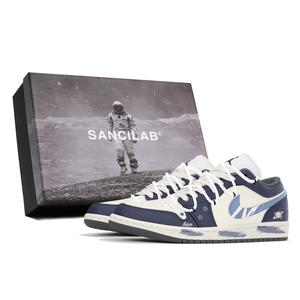 Air 1 Износостойкие Кроссовки Баскетбольные Низкие Винтажные Unisex Темно-Синий Jordan