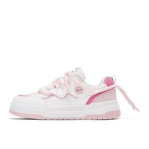 WARRIOR Высокие дышащие низкие кеды для скейтбординга женские white pink