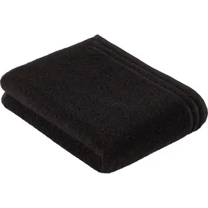 Полотенце Calypso Feeling с узкой каймой, 100% хлопок, веганское, однотонное Vossen, черный