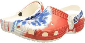 Женские сабо Crocs Classic Solar Rainbow, белый