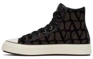 Валентино Высокие Кроссовки Toile Iconographe Totaloop Коричневые