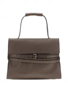 Сумка-тоут с застежкой-пряжкой Moschino, коричневый