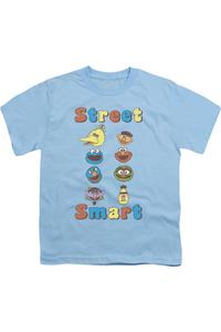 Футболка с коротким рукавом Sesame Street Street Smart для детей Gildan, светло-голубой