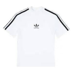 Футболка x adidas shrunk t-shirt 'white' Balenciaga, белый
