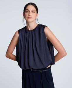 Женская блузка без рукавов с объемным низом Kenneth Cole, Dark Navy