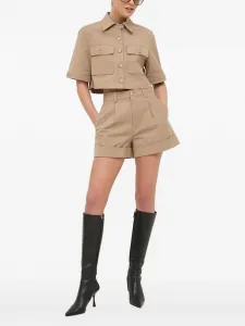 Укороченная рубашка с вышитым логотипом Miss Sixty, нейтральный