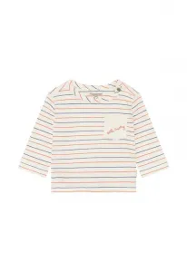 Футболка-Рубашка в полоску с длинными рукавами Noppies, Egret