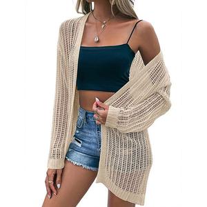 Женский легкий кардиган с длинными рукавами и открытой передней частью Maxxis Merch, Beige