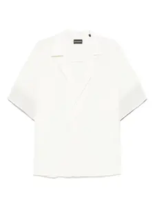 Рубашка из вирджинской шерсти Emporio Armani, нейтральный