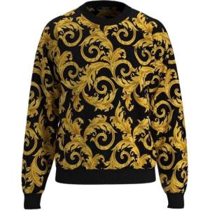 Versace Мужская толстовка с круглым вырезом, черная, средней толщины, стандартного размера