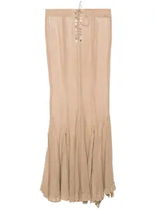 Сетчатая юбка макси Ludovic De Saint Sernin, бежевый