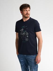 Футболка с принтом мотоцикла Pine Ridge синего цвета Petrol Industries