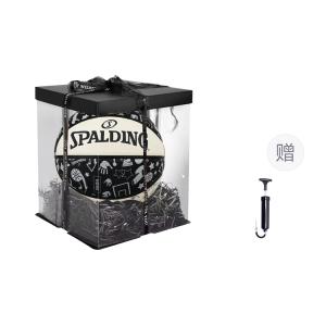 SPALDING Граффити резиновый баскетбольный мяч black white размер 7 тренировочный unisex Китай