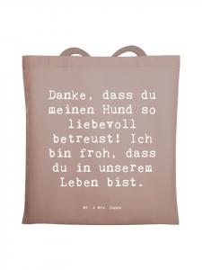 Mr. & Mrs. Panda Сумка-шоппер с надписью "Спасибо, няня для собаки" пастельно-коричневого цвета
