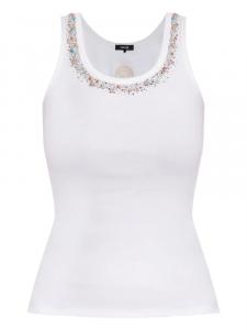 Вышитая майка Versace, белый