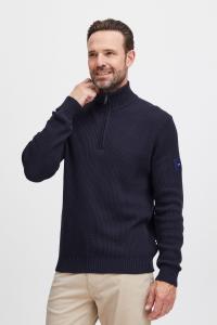 Пуловер FQ1924 Strick FQKyle ribbed texture halfzip 21900568, синий