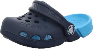 Детские сабо Crocs с улыбающимся лицом для мальчиков и девочек, темно-синий