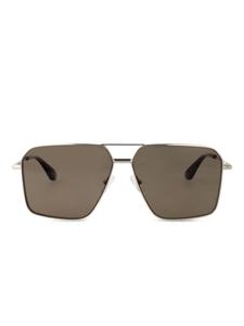 Alexander McQueen Eyewear pilot-frame солнцезащитные очки, золотой