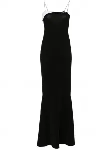 Платье макси Aro с драпировкой JACQUEMUS, черный