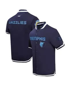Мужская классическая куртка на молнии Memphis Grizzlies в синем цвете для разминки Pro Standard