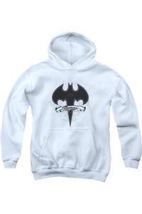 Батмен Готик Готэм молодежная толстовка с капюшоном Gildan, белый