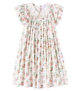 Платье Frankie из хлопка с цветочным принтом C'era Una Volta, Pink Flower