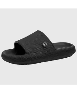 Мужские тапочки-шлепанцы Omar Slides с ультрамягкой подушкой Cloud Slide Alpine Swiss, черный