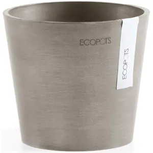Цветочный горшок ECOPOTS «Amsterdam Mini 13 Taupe», для использования в помещении, серо-коричневый