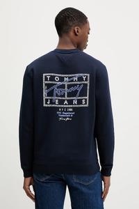 Хлопковая толстовка Tommy Jeans, темно-синий