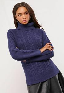 Джемпер Lipsy REGULAR FIT -LONGLINE CABLE, Navy/Blue