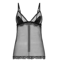 Топ на бретелях с кружевом DOLCE & GABBANA, черный