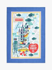 Городской чайный полотенец с картой Нью-Йорка Ulster Weavers, Multi