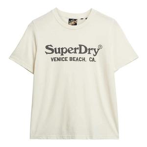 Футболка с коротким рукавом Superdry Metallic Venue Relaxed, бежевый