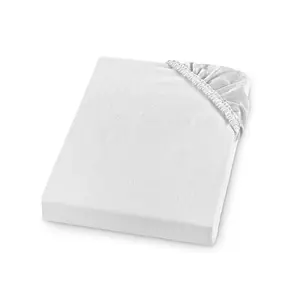 Простыня на резинке из тонкой фланели, 100 х 200 см, белая, 100% хлопок, для матрасов высотой до 23 см, для сна sleepling