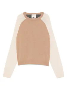 Свитер с рукавами реглан Semicouture, коричневый