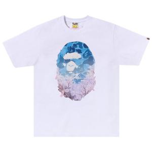 Топ BAPE Sakura Photo Ape Head, White