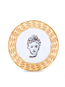 Тарелка il viaggio di nettuno с узором зигзаг, 28 см, Ginori 1735, белый