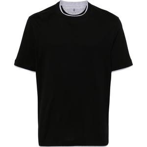 Футболка с многослойным эффектом Brunello Cucinelli, черный