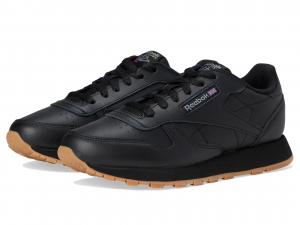 Кроссовки Reebok Kids Classic Leather, Black/Black/Gum