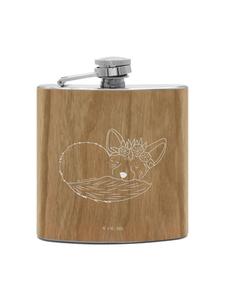 Mr. & Mrs. Panda Фляжка с изображением пустынной лисы и цветов, без надписи, коричневого цвета