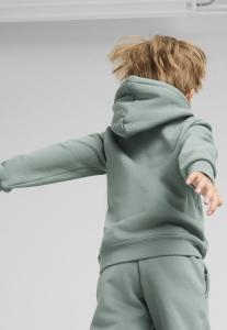 Толстовка с капюшоном из флиса с логотипом ESS No. 1 для мальчиков PUMA Green Moon